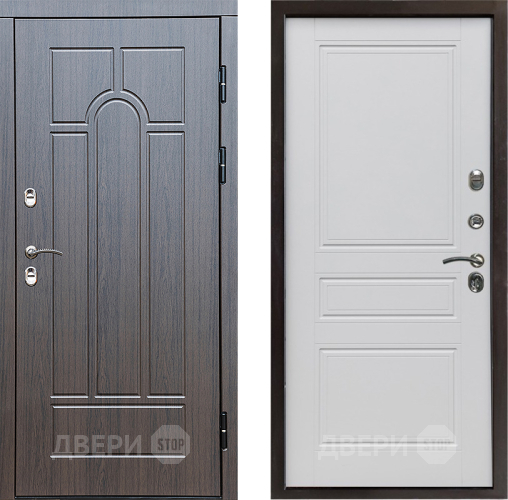 Входная металлическая Дверь Престиж TERMO с терморазрывом Арка Классика Белый матовый в Котельниках