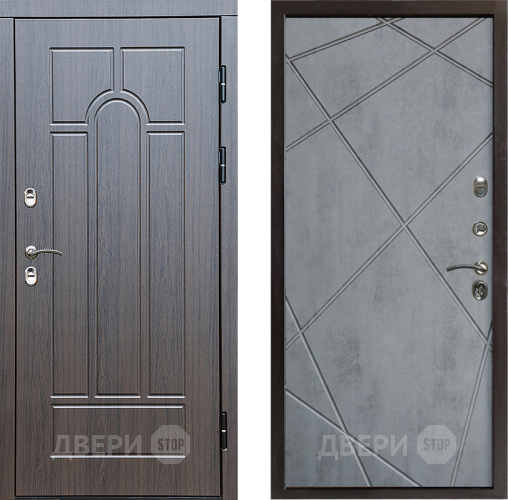 Входная металлическая Дверь Престиж TERMO с терморазрывом Арка Лучи Бетон темный в Котельниках