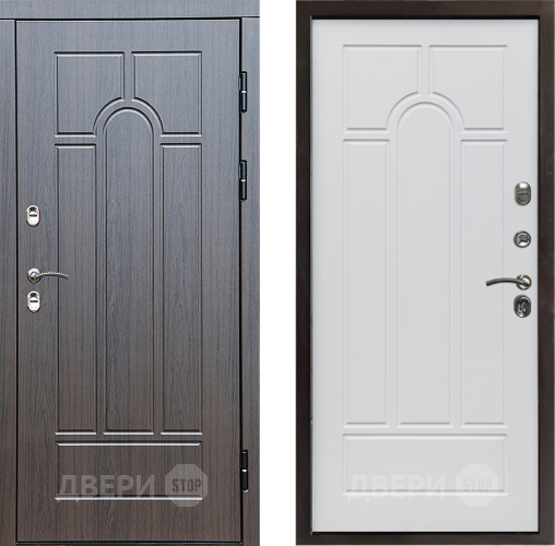 Входная металлическая Дверь Престиж TERMO с терморазрывом Арка Арка Белое дерево в Котельниках