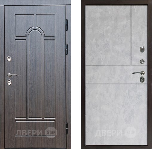 Входная металлическая Дверь Престиж TERMO с терморазрывом Арка Горизонт Бетон светлый в Котельниках