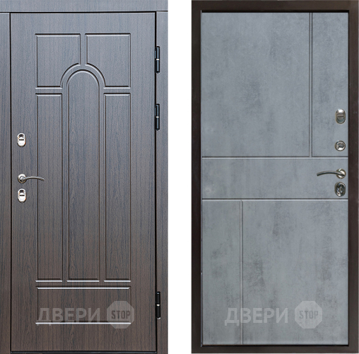 Входная металлическая Дверь Престиж TERMO с терморазрывом Арка Горизонт Бетон темный в Котельниках