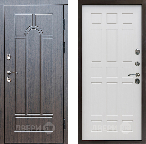 Входная металлическая Дверь Престиж TERMO с терморазрывом Арка Спарта Лиственница белая в Котельниках