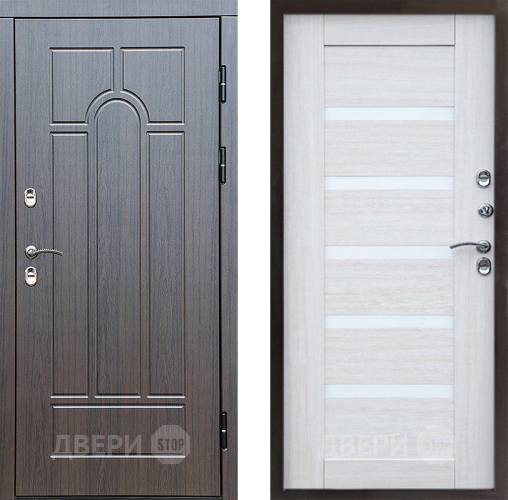 Входная металлическая Дверь Престиж TERMO с терморазрывом Арка Царга Лиственница белая в Котельниках