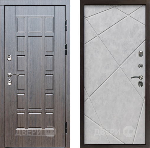 Входная металлическая Дверь Престиж TERMO с терморазрывом Престиж Лучи Бетон светлый в Котельниках