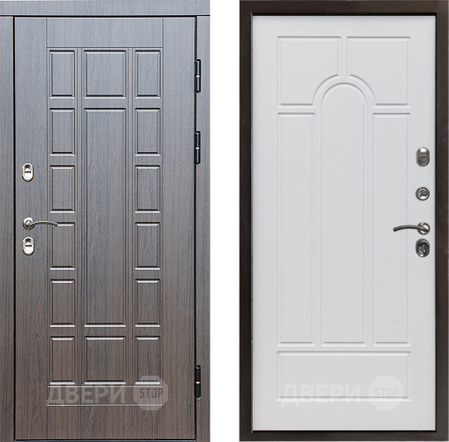 Входная металлическая Дверь Престиж TERMO с терморазрывом Престиж Арка Белое дерево в Котельниках