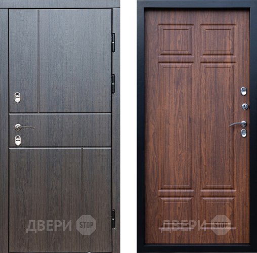 Входная металлическая Дверь Престиж TERMO с терморазрывом Горизонт Венге Премиум Орех темный в Котельниках