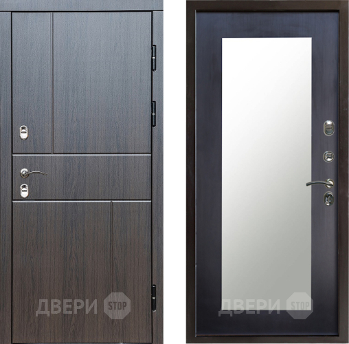 Входная металлическая Дверь Престиж TERMO с терморазрывом Горизонт Венге Зеркало пастораль Венге в Котельниках