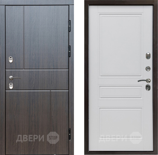 Входная металлическая Дверь Престиж TERMO с терморазрывом Горизонт Венге Классика Белый матовый в Котельниках