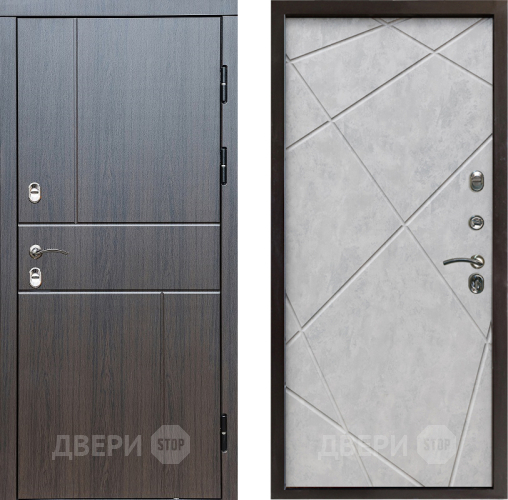 Входная металлическая Дверь Престиж TERMO с терморазрывом Горизонт Венге Лучи Бетон светлый в Котельниках