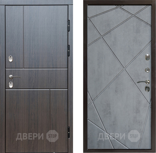 Входная металлическая Дверь Престиж TERMO с терморазрывом Горизонт Венге Лучи Бетон темный в Котельниках