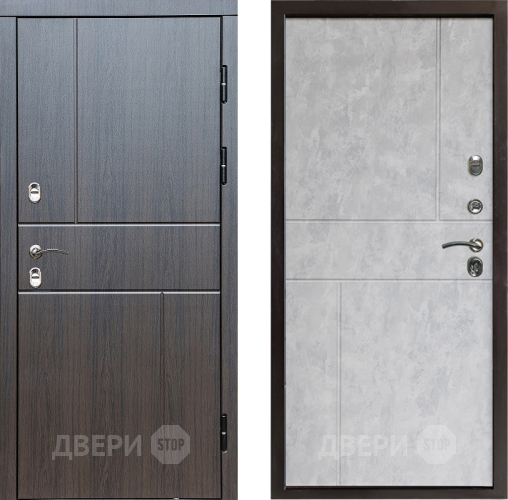 Входная металлическая Дверь Престиж TERMO с терморазрывом Горизонт Венге Горизонт Бетон светлый в Котельниках