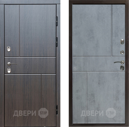 Входная металлическая Дверь Престиж TERMO с терморазрывом Горизонт Венге Горизонт Бетон темный в Котельниках
