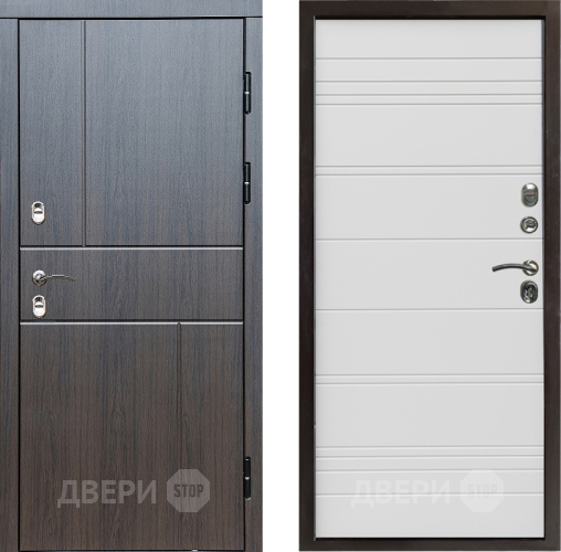 Входная металлическая Дверь Престиж TERMO с терморазрывом Горизонт Венге Line Белый в Котельниках