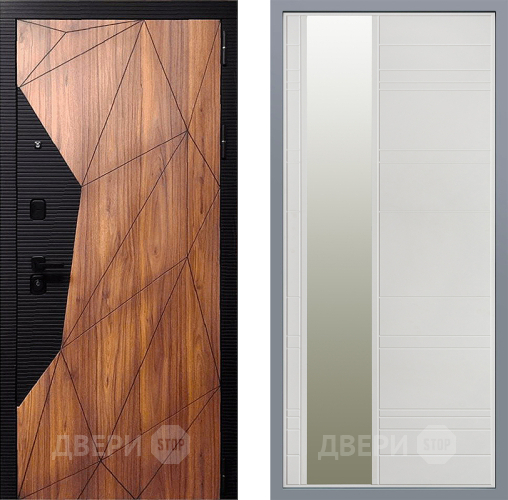 Дверь Заводские двери Морра Зеркало Лира Белый софт в Котельниках