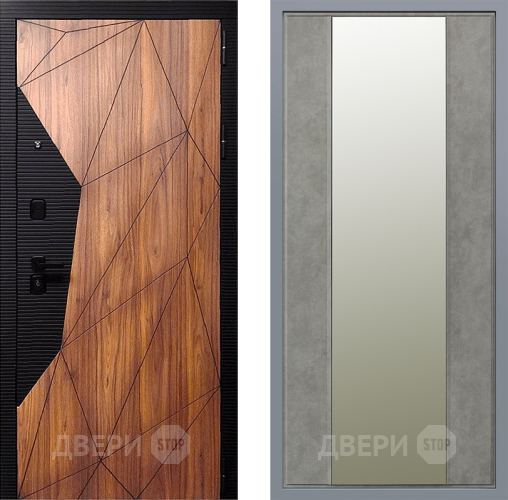 Дверь Заводские двери Морра Зеркало Макси Бетон темный в Котельниках