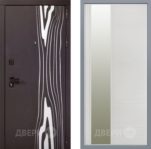 Дверь Заводские двери Леванте Зеркало Лира Белый софт в Котельниках