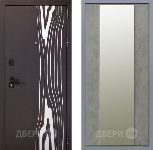 Дверь Заводские двери Леванте Зеркало Макси Бетон темный в Котельниках