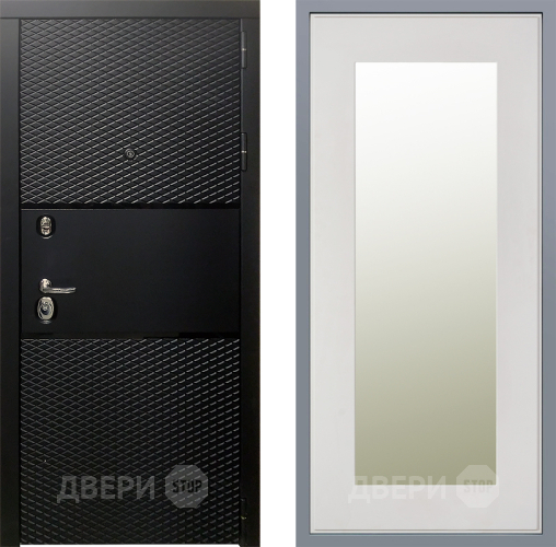 Дверь Заводские двери Тефлон Зеркало Модерн Белый софт в Котельниках