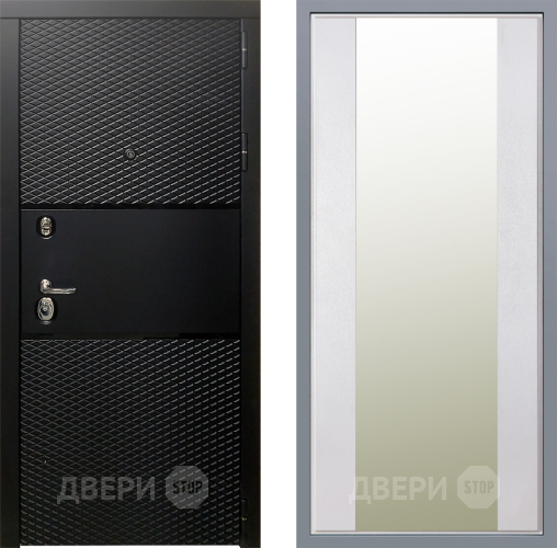 Дверь Заводские двери Тефлон Зеркало Макси Белый шелк в Котельниках