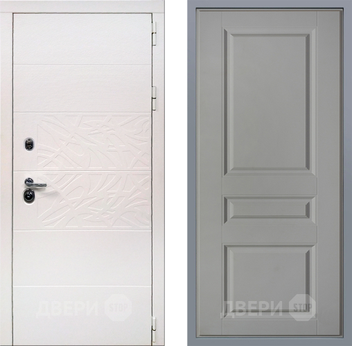 Дверь Заводские двери Дэко Вайт Стокгольм Грей софт в Котельниках