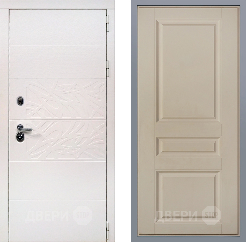 Дверь Заводские двери Дэко Вайт Стокгольм Шампань в Котельниках