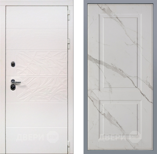 Дверь Заводские двери Дэко Вайт Доррен Мрамор белый в Котельниках