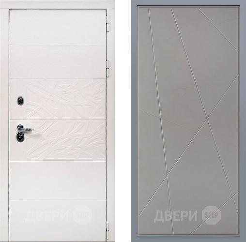 Дверь Заводские двери Дэко Вайт Флитта Грей софт в Котельниках