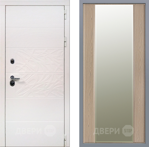 Дверь Заводские двери Дэко Вайт Зеркало Макси Беленый дуб в Котельниках