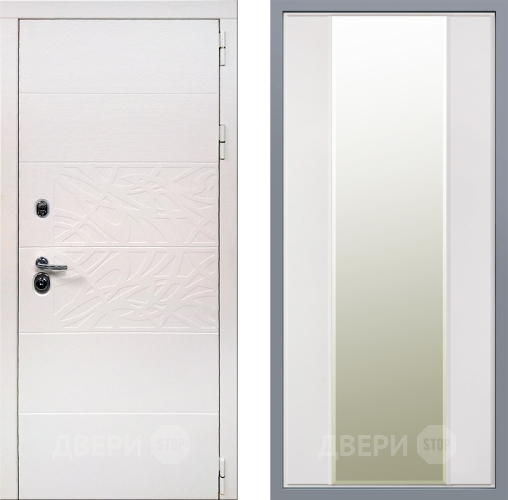 Дверь Заводские двери Дэко Вайт Зеркало Макси Белый матовый в Котельниках
