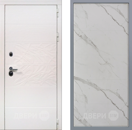 Дверь Заводские двери Дэко Вайт Тривия Мрамор белый в Котельниках