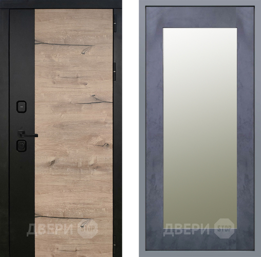 Дверь Заводские двери Ларте Зеркало Модерн Бетон темный в Котельниках