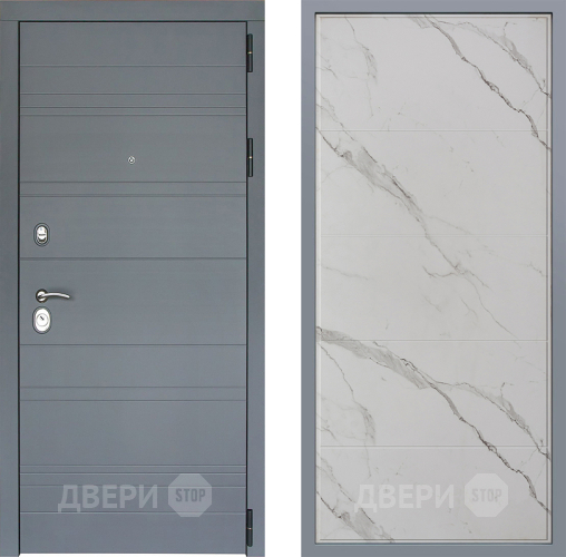 Дверь Заводские двери Лира Софт графит Тривия Мрамор белый в Котельниках