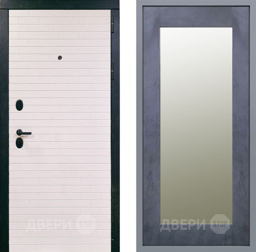 Дверь Заводские двери Сохо Зеркало Модерн Бетон темный в Котельниках