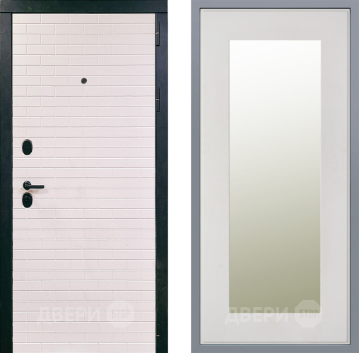 Дверь Заводские двери Сохо Зеркало Модерн Белый софт в Котельниках