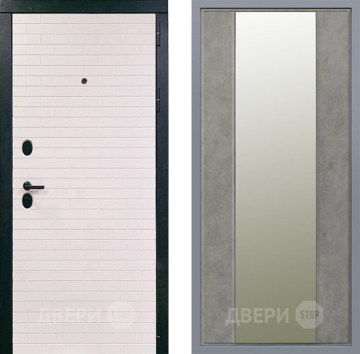 Дверь Заводские двери Сохо Зеркало Макси Бетон темный в Котельниках