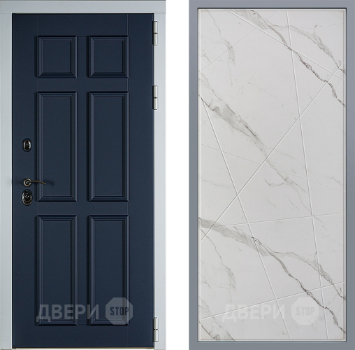 Дверь Заводские двери Стокгольм Флитта Мрамор белый в Котельниках