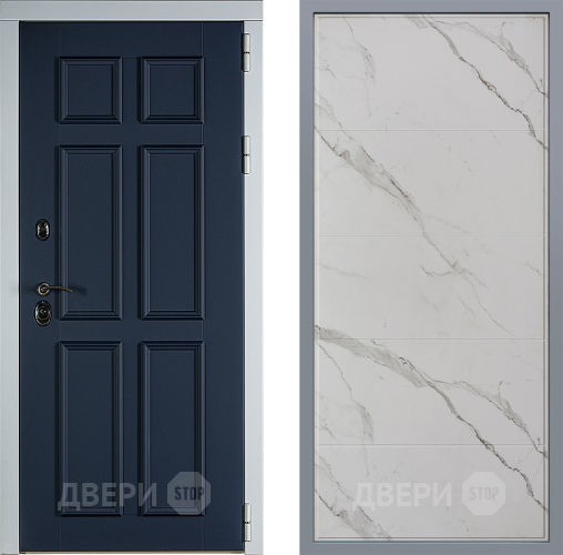 Дверь Заводские двери Стокгольм Тривия Мрамор белый в Котельниках