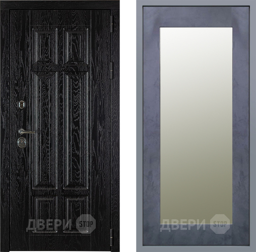 Дверь Заводские двери Мюнхен Зеркало Модерн Бетон темный в Котельниках