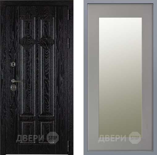 Дверь Заводские двери Мюнхен Зеркало Модерн Грей софт в Котельниках