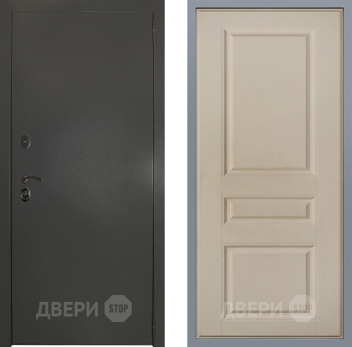 Дверь Заводские двери Эталон 3к антик серебро Стокгольм Шампань в Котельниках