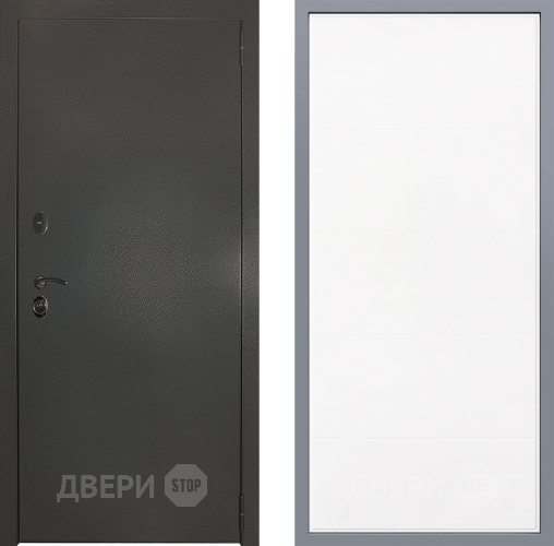 Дверь Заводские двери Эталон 3к антик серебро Тривия Белый софт в Котельниках