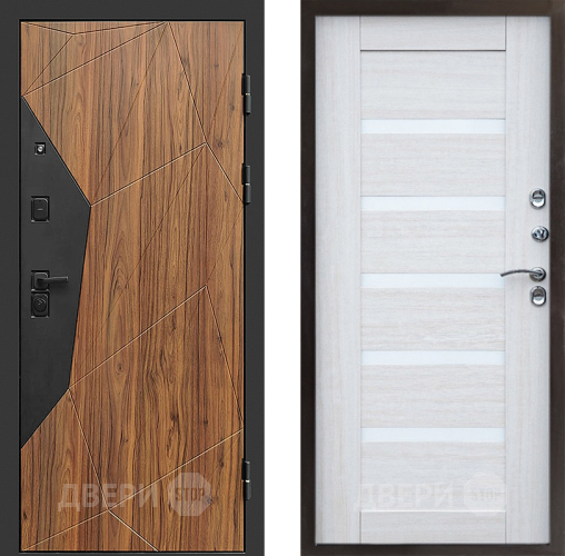 Входная металлическая Дверь Престиж Avangard Царга Лиственница белая в Котельниках