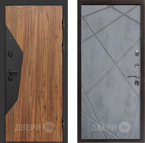 Входная металлическая Дверь Престиж Avangard Лучи Бетон темный в Котельниках