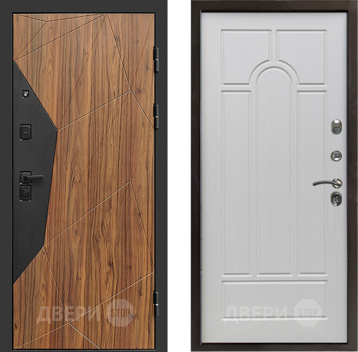 Входная металлическая Дверь Престиж Avangard Арка Лиственница белая в Котельниках