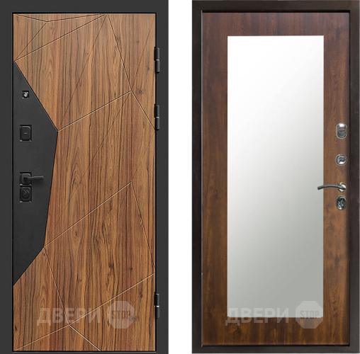 Входная металлическая Дверь Престиж Avangard Зеркло Пастораль Дуб в Котельниках
