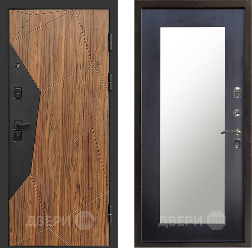 Входная металлическая Дверь Престиж Avangard Зеркло Пастораль Венге в Котельниках