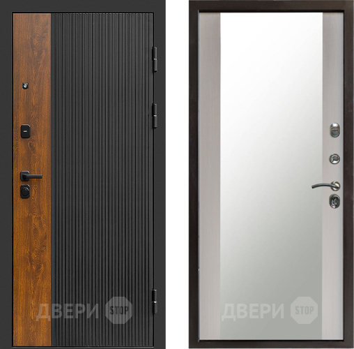 Входная металлическая Дверь Престиж Prestizh Зеркало Лиственница белая в Котельниках