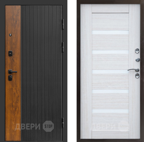 Входная металлическая Дверь Престиж Prestizh Царга Лиственница белая в Котельниках