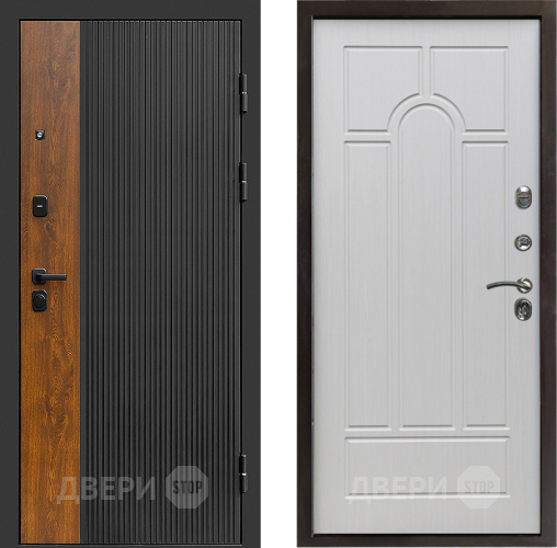 Входная металлическая Дверь Престиж Prestizh Арка Лиственница белая в Котельниках