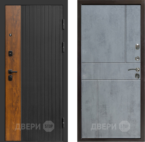 Входная металлическая Дверь Престиж Prestizh Горизонт Бетон темный в Котельниках